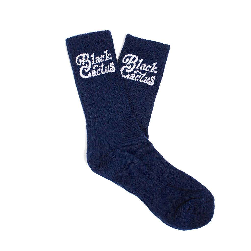Black Cactus® Crew Socks (Dark Navy Blue)